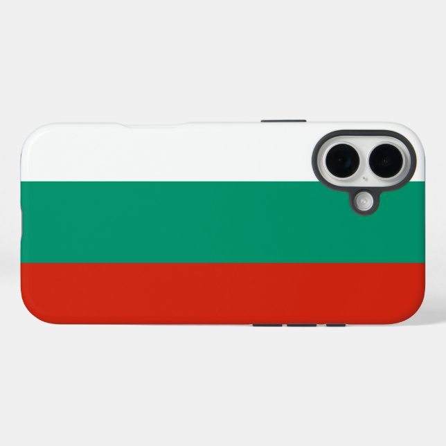 Funda iPhone 16 Plus Bandera de Bulgaria (Reverso (Horitonzal))
