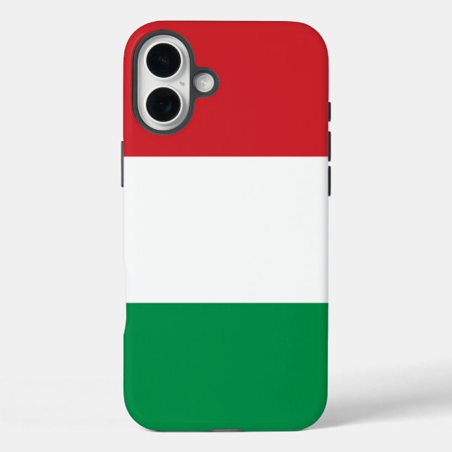 Funda iPhone 16 Plus Bandera de Hungría (Reverso )