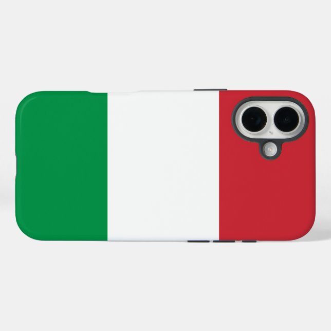 Funda iPhone 16 Plus Bandera de Italia (Reverso (Horitonzal))