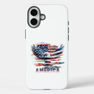 Funda iPhone 16 Plus Bandera de los Estados Unidos. América