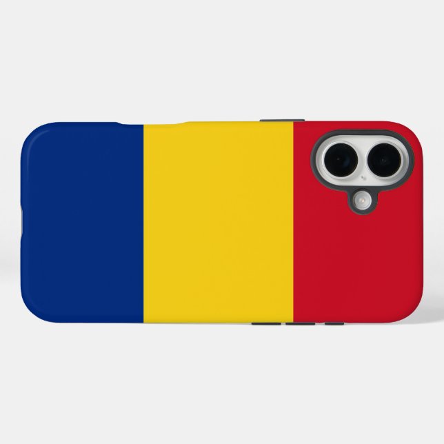 Funda iPhone 16 Plus Bandera de Rumania (Reverso (Horitonzal))