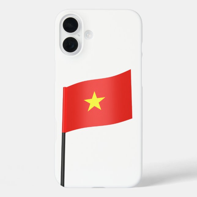 Funda iPhone 16 Plus Bandera de Vietnam (Reverso )