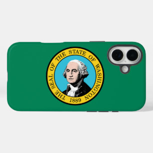 Funda iPhone 16 Plus Bandera de Washington