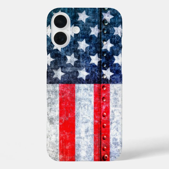 Funda iPhone 16 Plus Bandera estadounidense (Reverso )