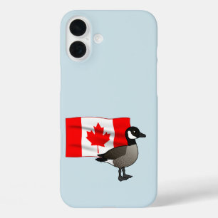 Funda iPhone 16 Plus Bandera y ganso de Canadá