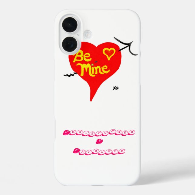 Funda iPhone 16 Plus Be Mine Heart Candy Names (Reverso )