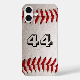 Funda iPhone 16 Plus Béisbol con número de Personalizable