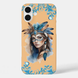 Funda iPhone 16 Plus Belleza Tribal al Acuarela: Espíritu del Arte Bohe