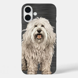 FUNDA iPhone 16 PLUS BIG SHAGGY CORDED KOMONDOR DOG