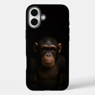 Funda iPhone 16 Plus Black 4 Luxe iPhone 16 Plus, Chimpancé Sereno