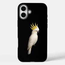 Black 4 Luxe iPhone 16 Plus, Crested Cockatoo