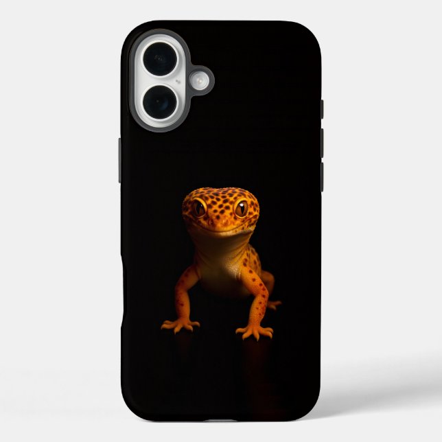 Funda iPhone 16 Plus Black 4 Luxe iPhone 16 Plus, Gecko Leopardo (Reverso )