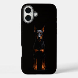 Funda iPhone 16 Plus Black 4 Luxe iPhone 16 Plus, Guardian Doberman Dog