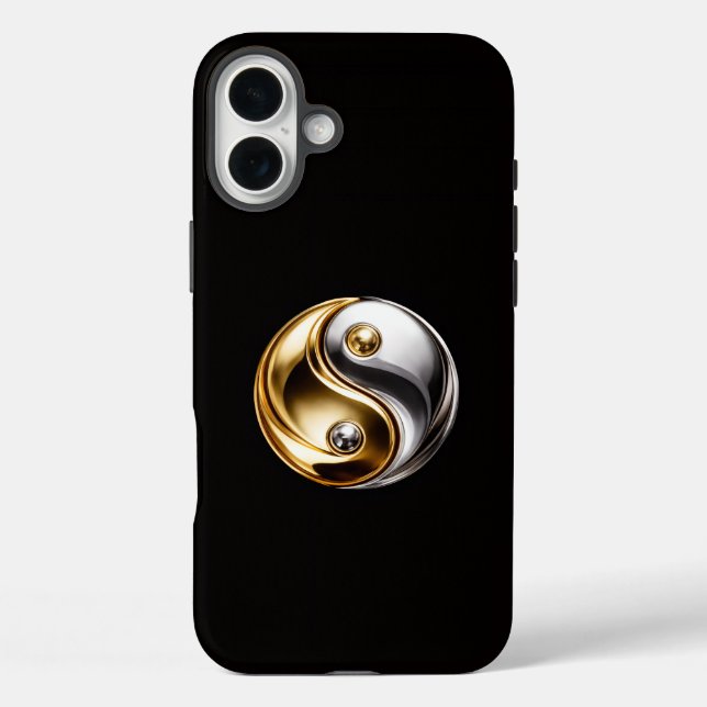 Funda iPhone 16 Plus Black 4 Luxe iPhone 16 Plus, Harmony Yin Yang (Reverso )