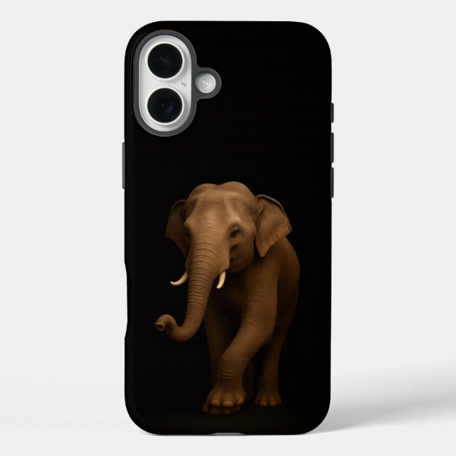 Funda iPhone 16 Plus Black 4 Luxe iPhone 16 Plus, Indian Elephant (Reverso )