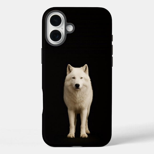 Funda iPhone 16 Plus Black 4 Luxe iPhone 16 Plus, Ivory Arctic Wolf (Reverso )