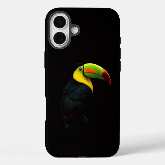 Funda iPhone 16 Plus Black 4 Luxe iPhone 16 Plus, Keel Billed Tucan (Reverso )