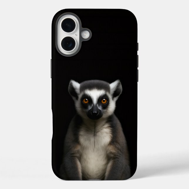 Funda iPhone 16 Plus Black 4 Luxe iPhone 16 Plus, Lémur Gentil (Reverso )