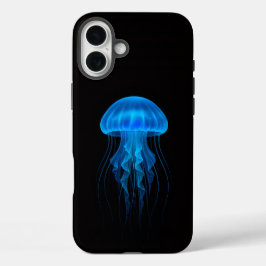 Funda iPhone 16 Plus Black 4 Luxe iPhone 16 Plus Mate, Blue Jellyfish