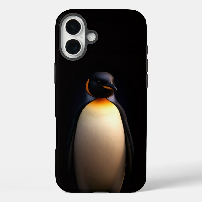 Funda iPhone 16 Plus Black 4 Luxe iPhone 16 Plus Mate, Emperor Penguin (Reverso )