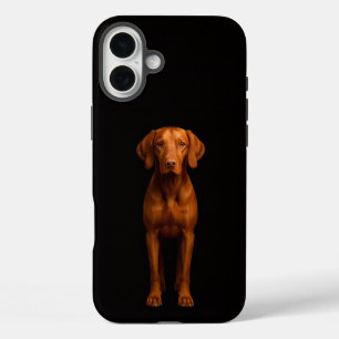 Funda iPhone 16 Plus Black 4 Luxe iPhone 16 Plus, Perro Vizsla Ágil