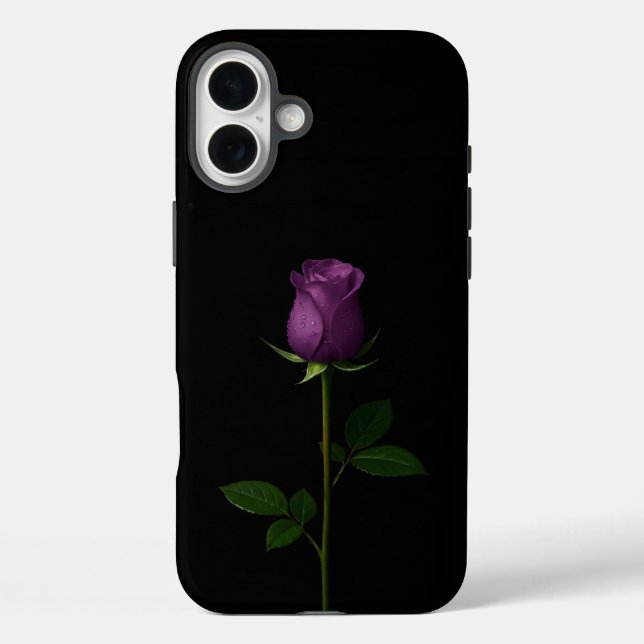 Funda iPhone 16 Plus Black 4 Luxe iPhone 16 Plus, Royal Violet Rose (Reverso )