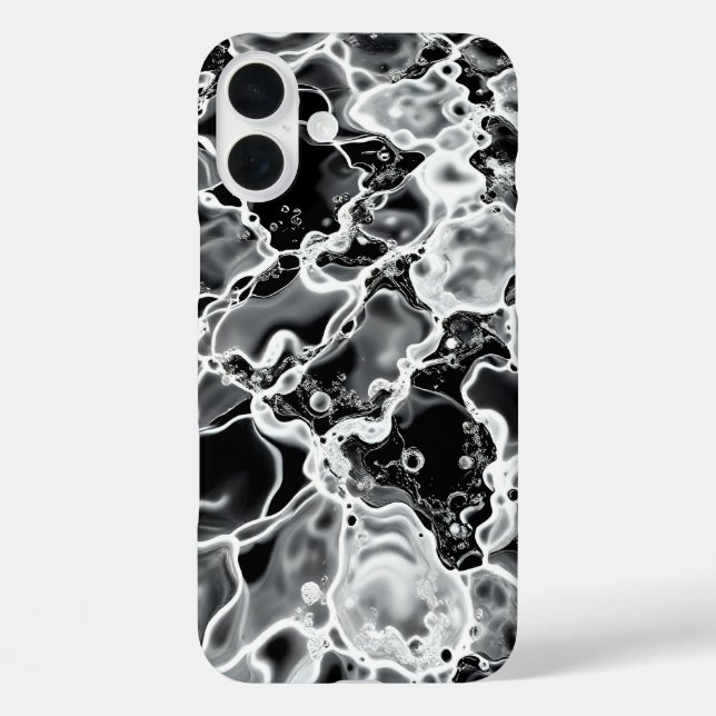 Funda iPhone 16 Plus Blanco y Negro (Reverso )