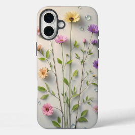 Funda iPhone 16 Plus Bloom artístico: Estuche para iPhone acuarela