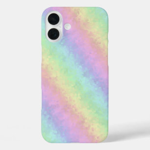 Funda iPhone 16 Plus Bloques de colores pasteles arte arcoiris en 3D