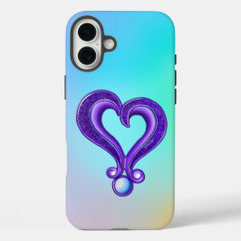 Funda iPhone 16 Plus Bonito Púrpura Corazón
