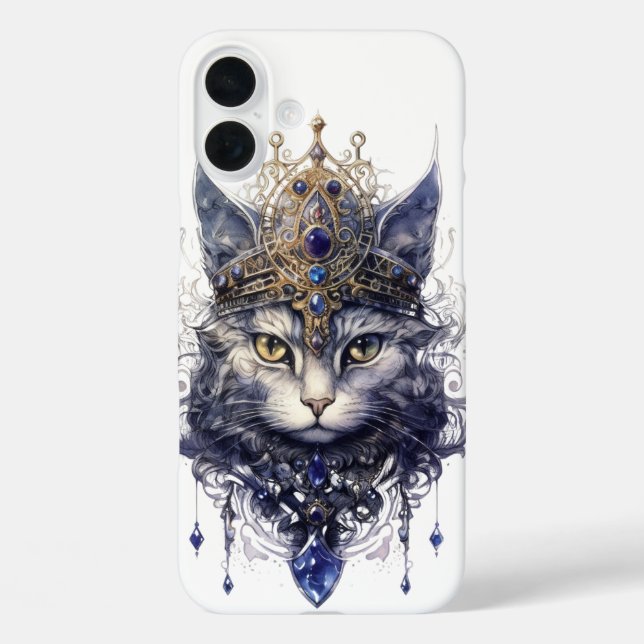 FUNDA iPhone 16 PLUS BONITO REGAL HALLOWEEN WITCHY CAT FACE (Reverso )