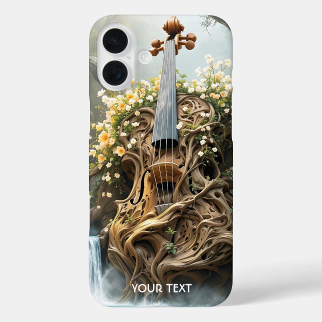 Funda iPhone 16 Plus Bosque de violín gigante (Reverso )