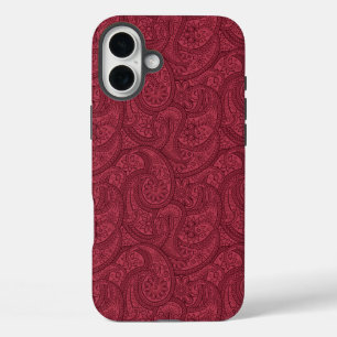 Funda iPhone 16 Plus Burgundy Paisley