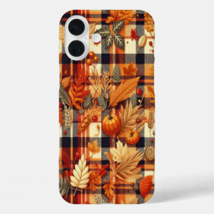 Funda iPhone 16 Plus Calabazas hojas de arce de arce de otoño águilas d