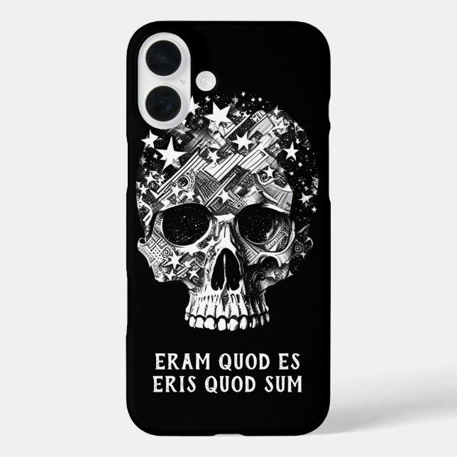 Funda iPhone 16 Plus Calavera & Estrellas IV (Reverso )