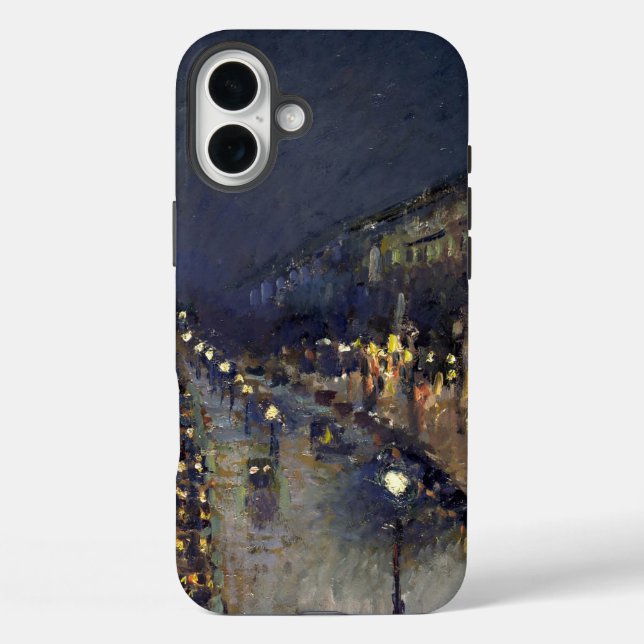 Funda iPhone 16 Plus Camille Pissarro Boulevard Montmartre de noche (Reverso )