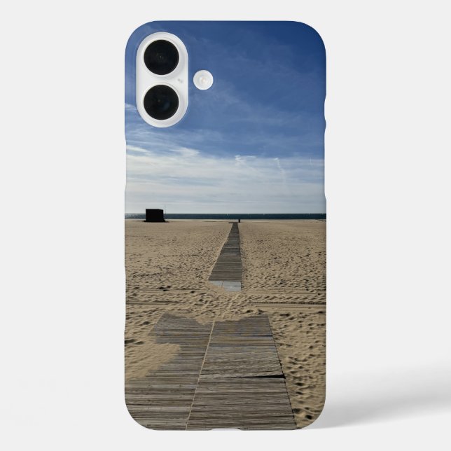 Funda iPhone 16 Plus Caminata en la playa de Portugal (Reverso )