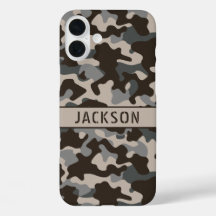 Camuflaje marrón y gris personalizado