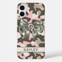Camuflaje personalizado rosa brillante verde