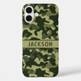 Funda iPhone 16 Plus Camuflaje Verde Personalizado