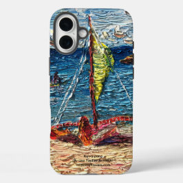 Funda iPhone 16 Plus Canoa hawaiana de travesía Kawaipuna