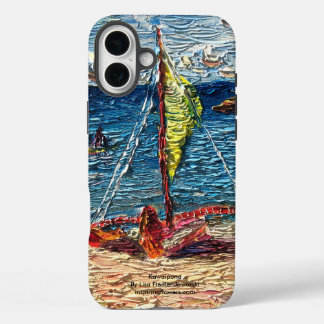 Funda iPhone 16 Plus Canoa hawaiana de travesía Kawaipuna