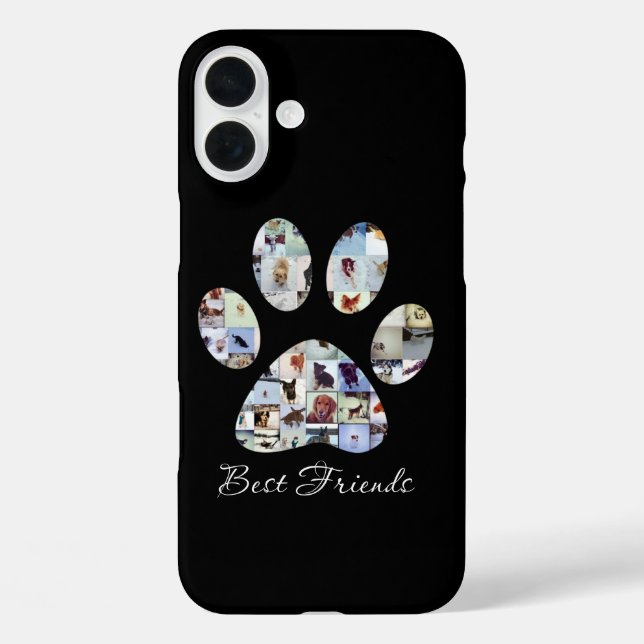 Funda iPhone 16 Plus Canvas fotográficas de perras de perro, lienzo de  (Reverso )