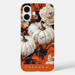 Funda iPhone 16 Plus Carácter de parche de calabaza