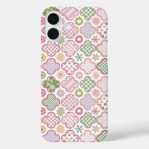 Funda iPhone 16 Plus Carácter quatrefoil caprichoso