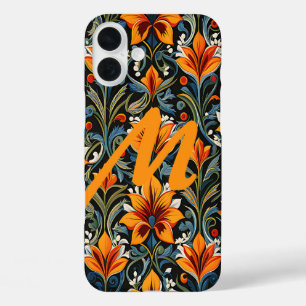Funda iPhone 16 Plus Carta personalizada sobre diseño floral