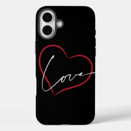 Funda iPhone 16 Plus cartel de amor escrito a mano 