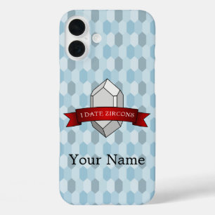 Funda iPhone 16 Plus Cartel de la cita de Zircons
