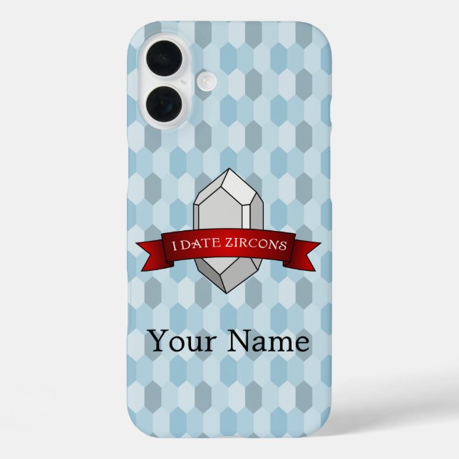 Funda iPhone 16 Plus Cartel de la cita de Zircons (Reverso )