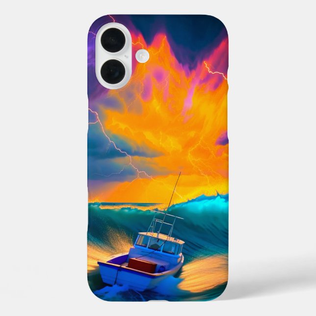 Funda iPhone 16 Plus Casos de teléfono de barco Artsy